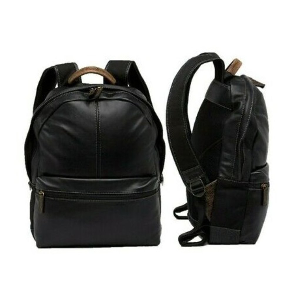 BOCONI Slim Profile Leather Backpack Rfid Protect